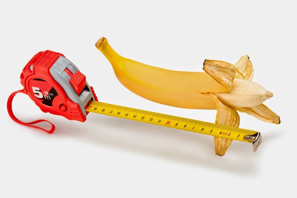plátano e centímetro simbolizan a ampliación do pene